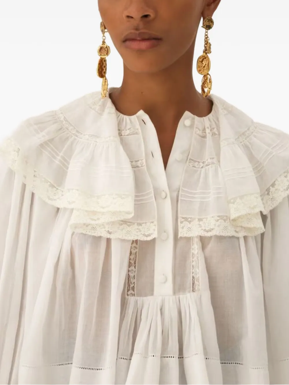Ruffled Lace Blouse