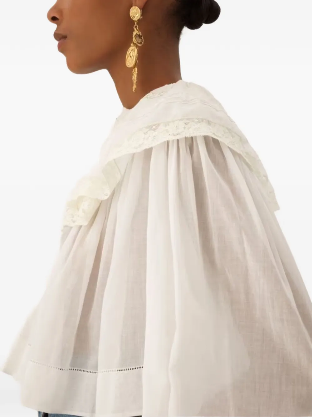 Ruffled Lace Blouse