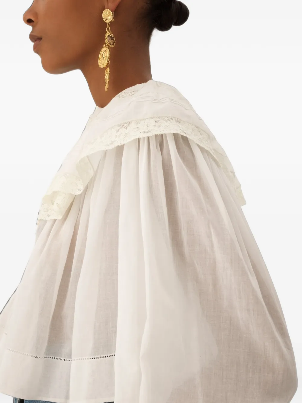 Chloé Blouse met ruches Wit