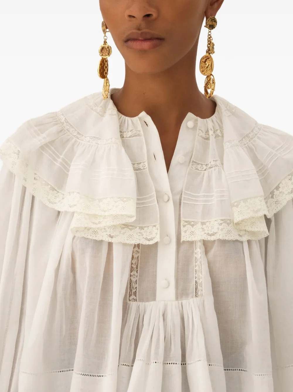 Chloé Blouse met ruches Wit