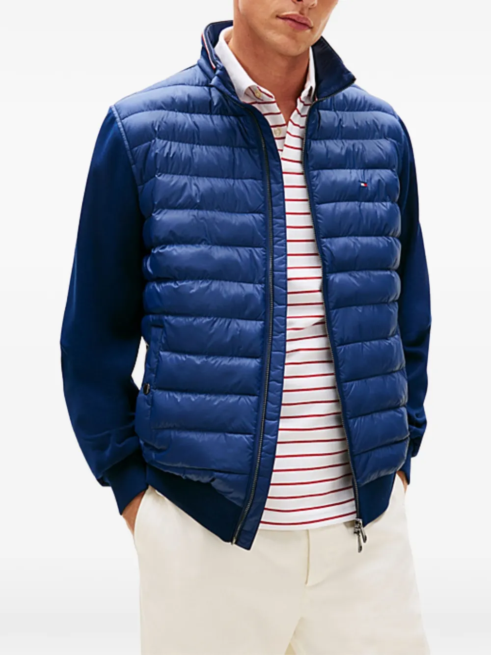  Tommy Hilfiger Zip Quilted Jacket - Blue 