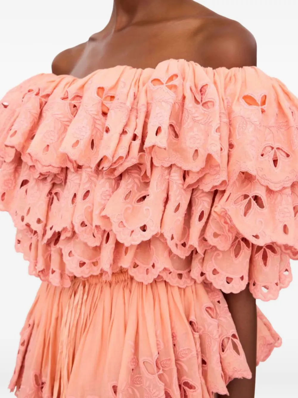 Chloé Maxi-jurk met ruches Roze
