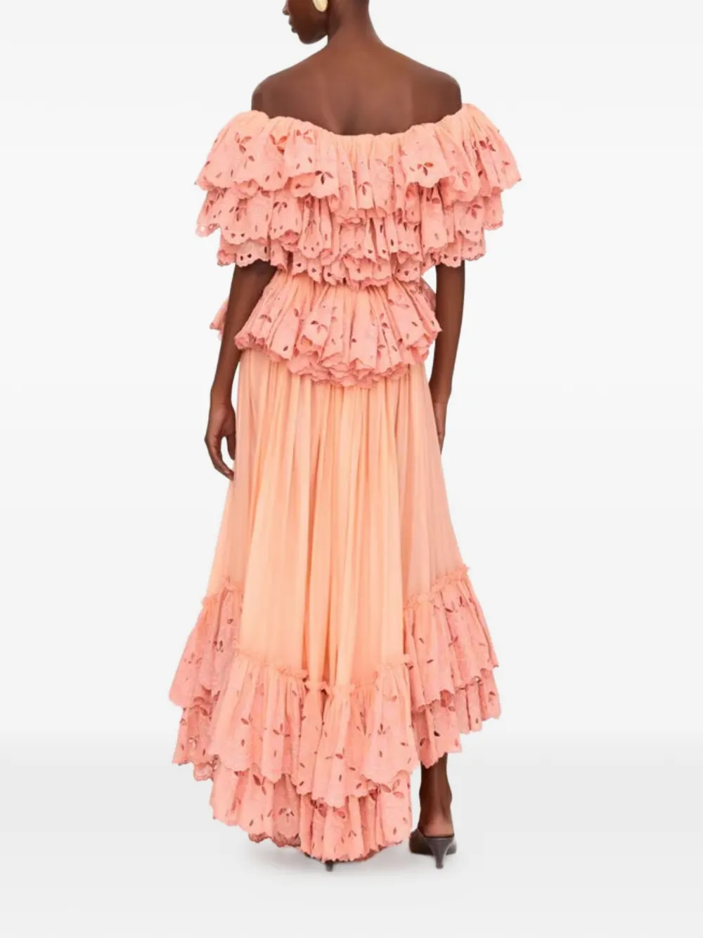 Chloé Maxi-jurk met ruches Roze