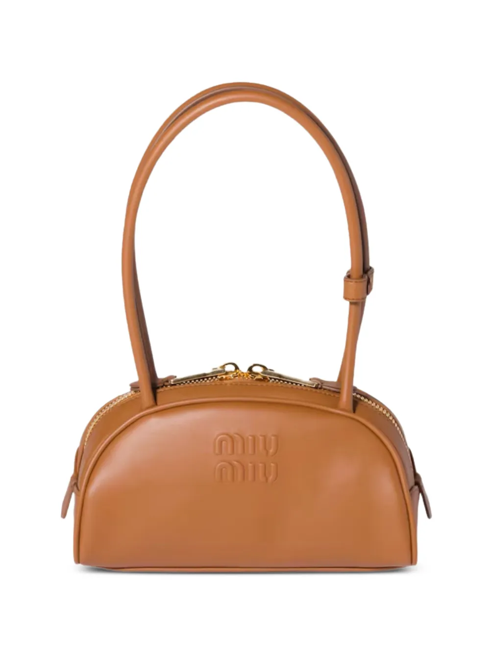 Miu Miu Beau logo-detail shoulder bag - Marrone