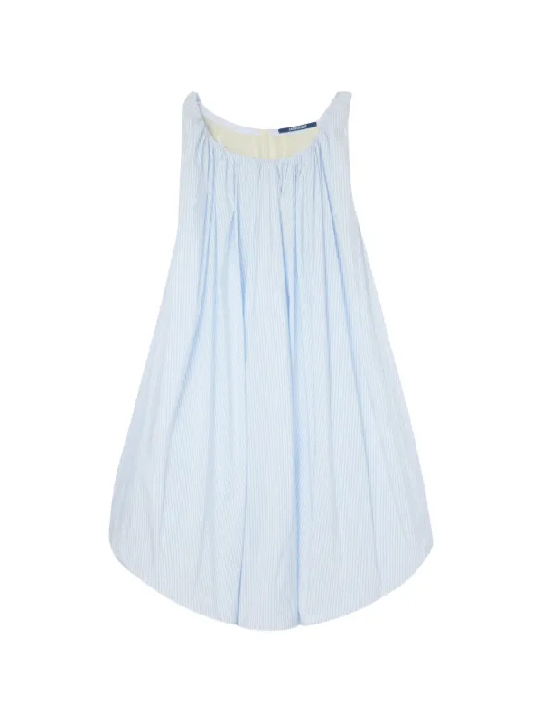 jacquemus blue striped dress Jacquemus Lavande Striped Balloon Midi Dress