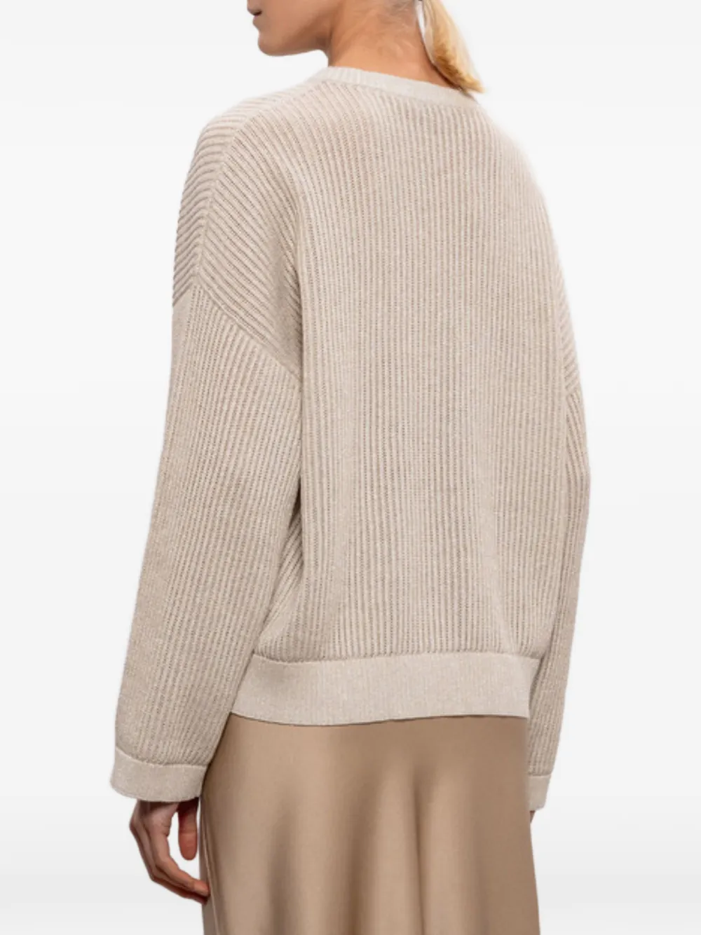 Brunello Cucinelli Geribbelde sweater Beige