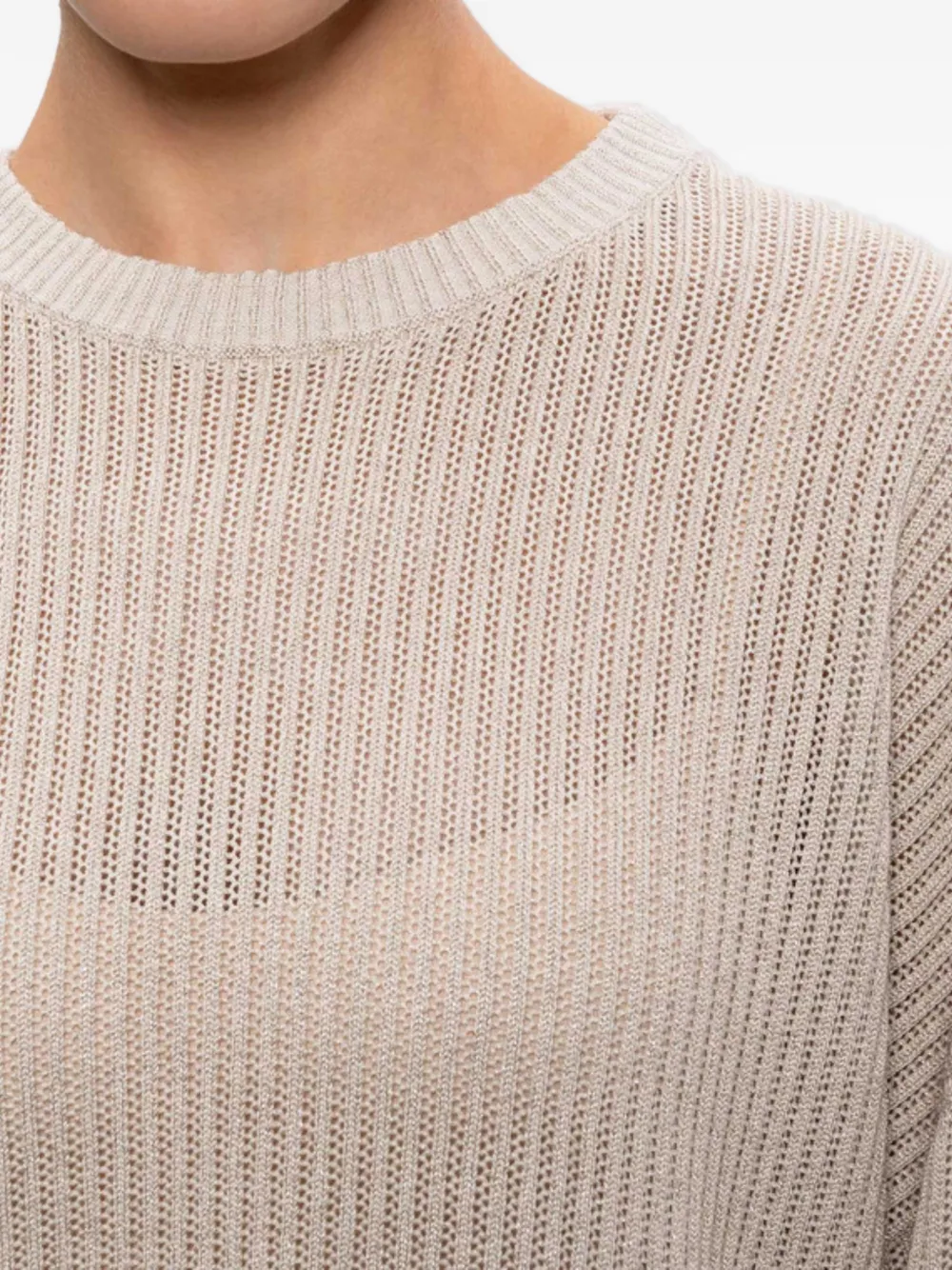 Brunello Cucinelli Geribbelde sweater Beige