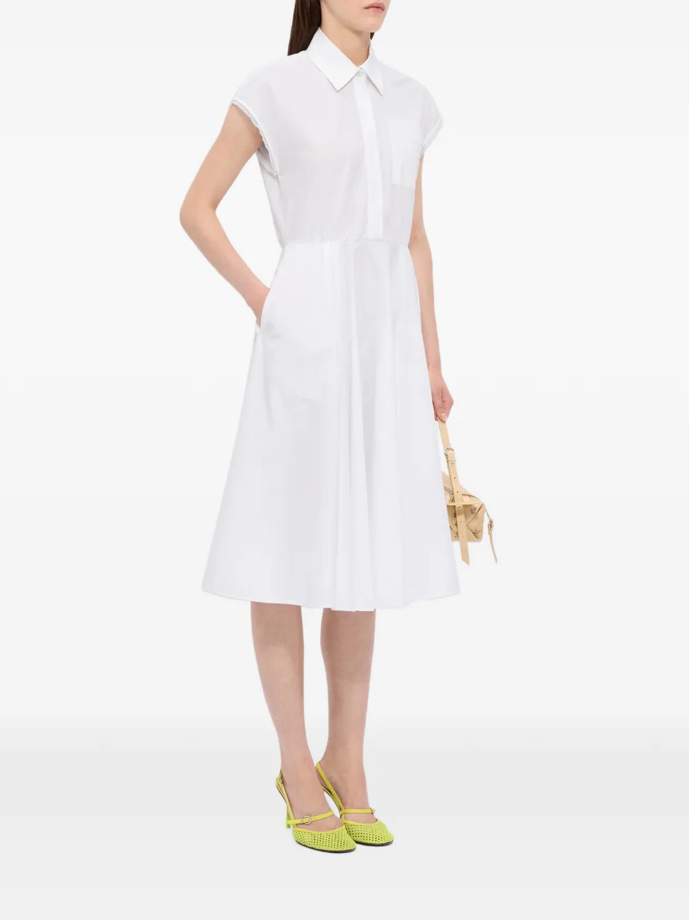 MSGM Midi-jurk met zakken Wit