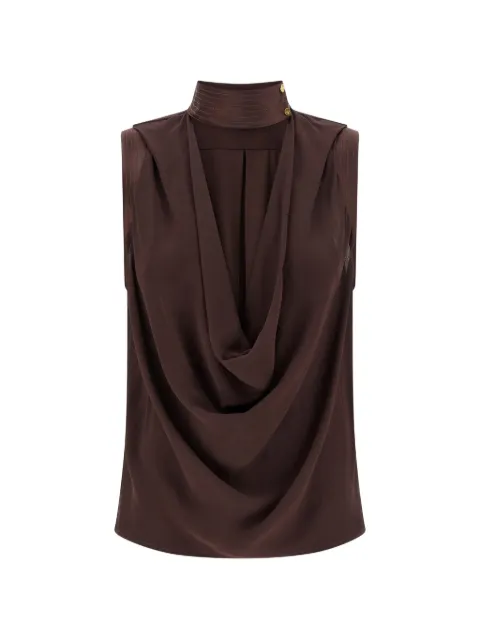 Elisabetta Franchi high-neck draped top