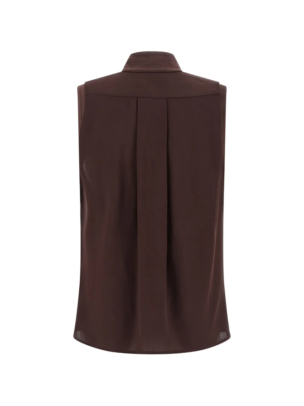 Elisabetta Franchi Top van viscose georgette Bruin