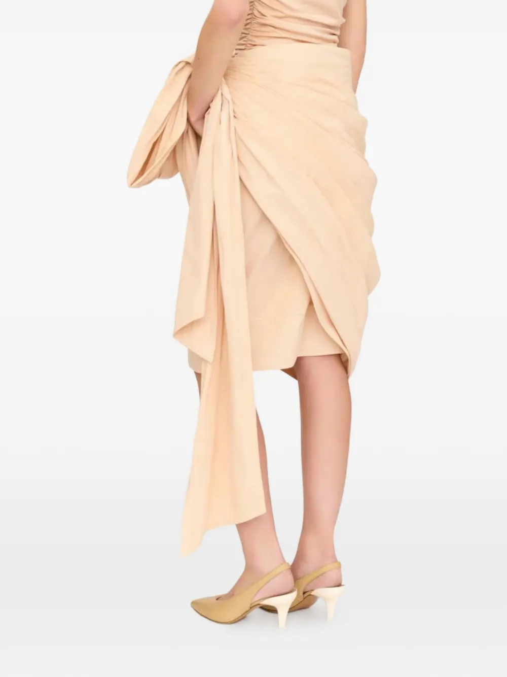  Chloé Falda Midi Drapeada - Neutro 