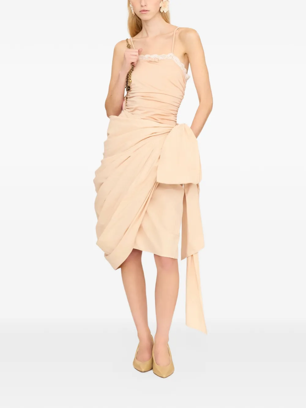 Chloé Gedrapeerde midi-rok Beige