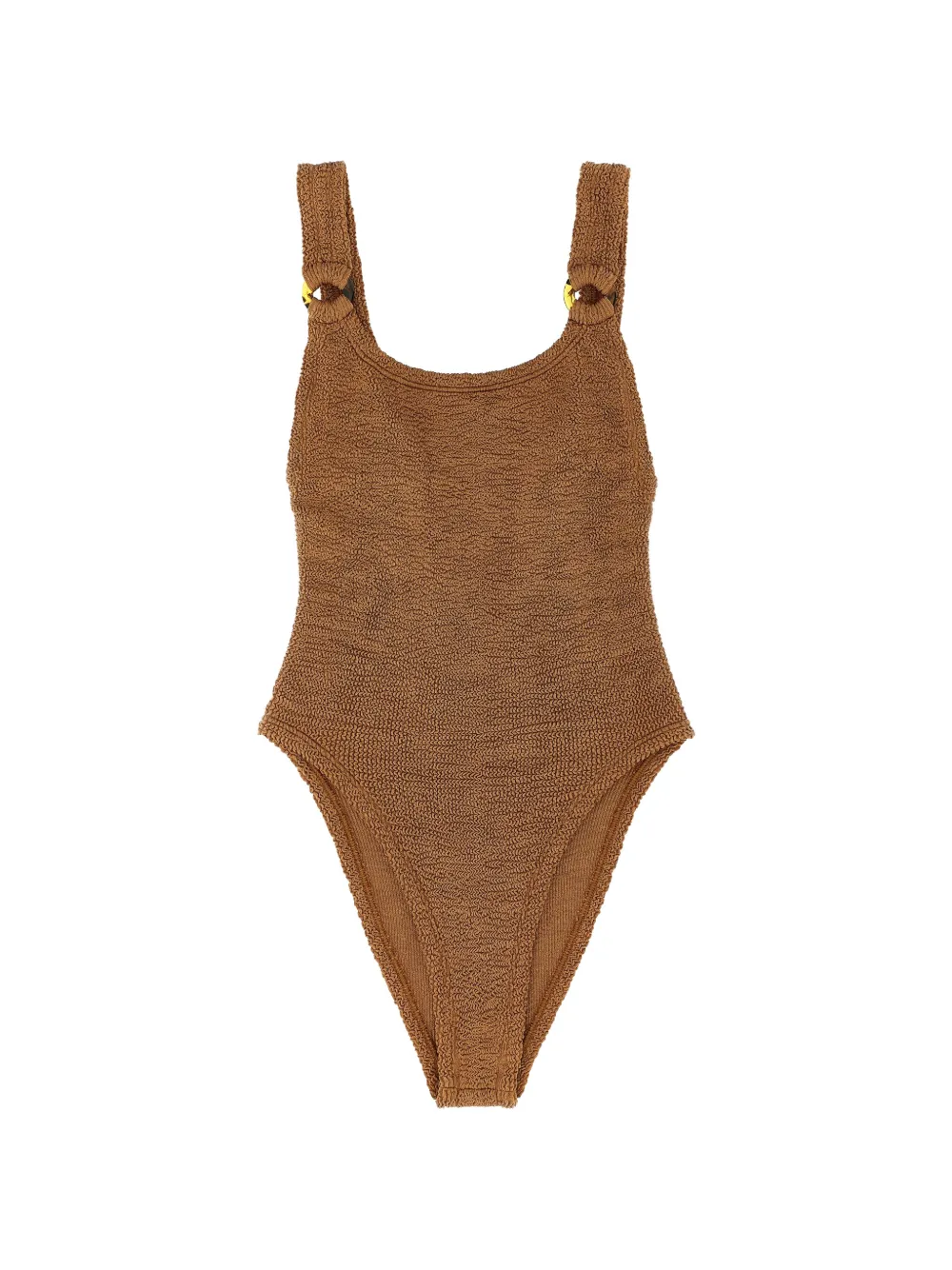 Hunza G Domino crinkle swimsuit - Marrone
