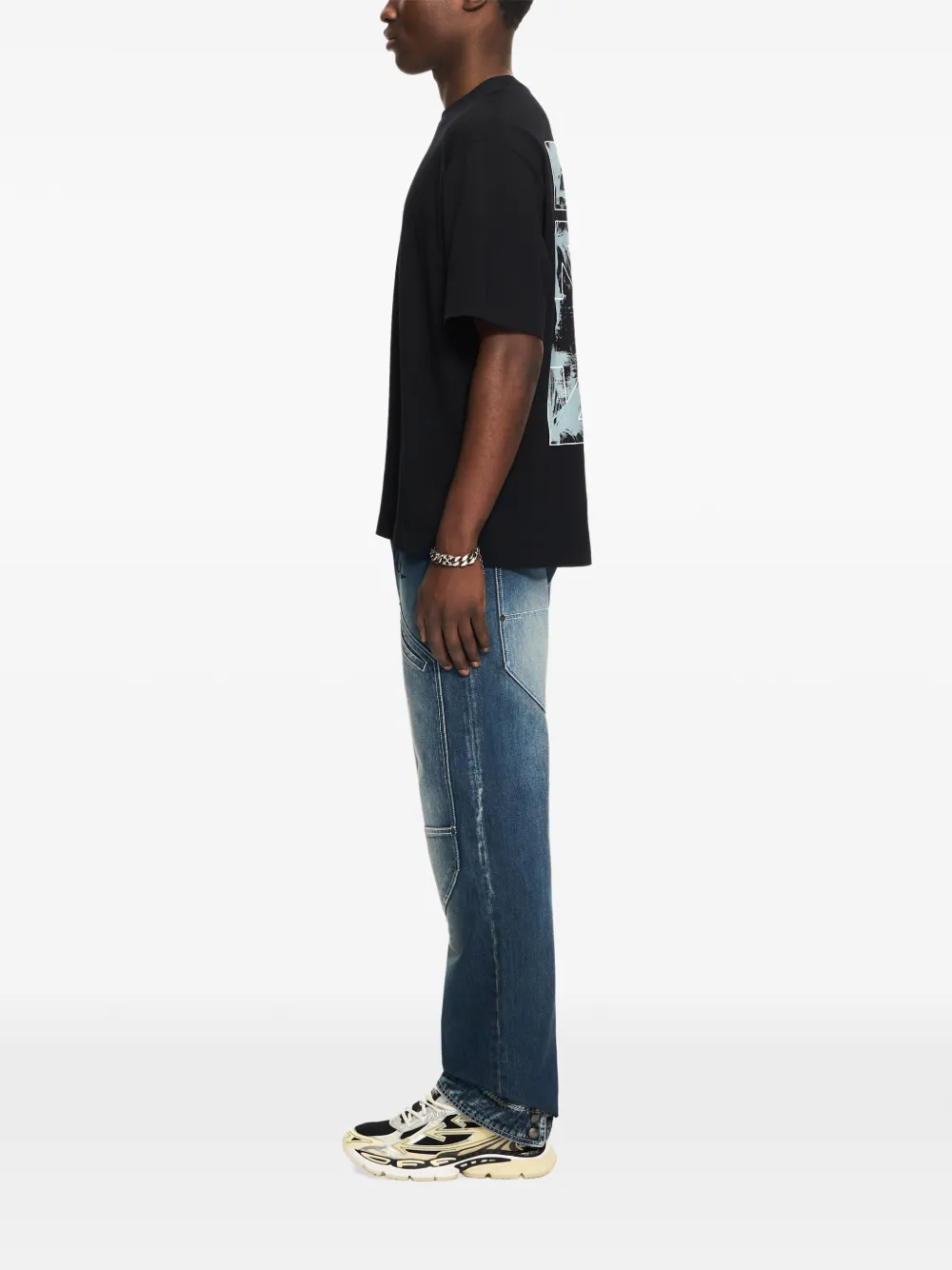 Off-White 3D Spray Arrow T-shirt Zwart