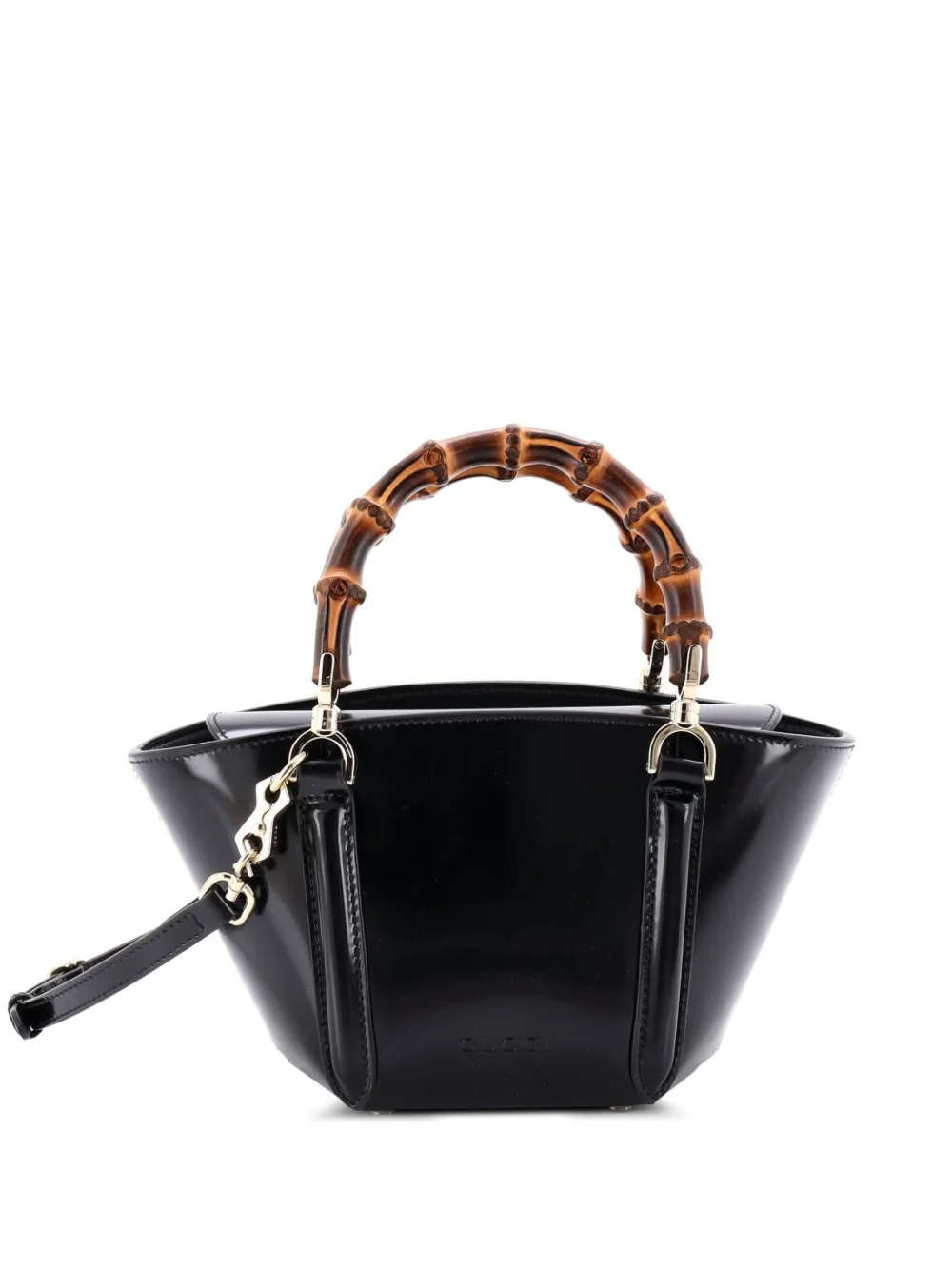Gucci Pre-Owned Bamboo Top Handle Tote Leather Mini satchel - Nero