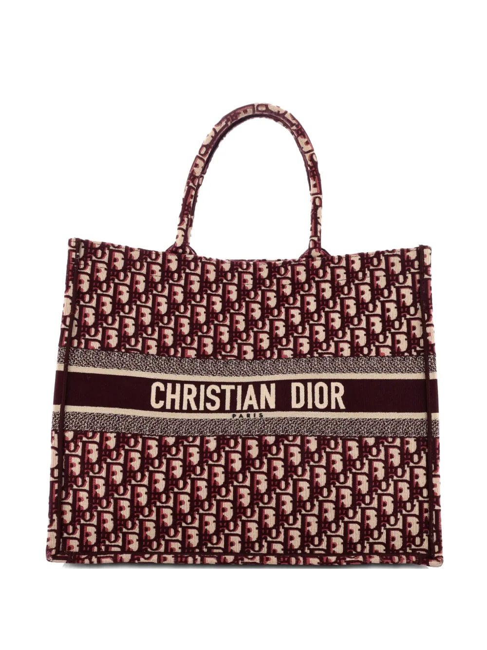 Christian Dior Pre-Owned Book Oblique Canvas Large tote bag - Rosso