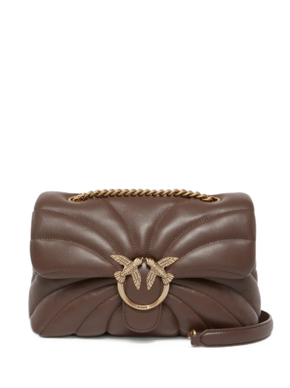 PINKO Love Puff quilted shoulder bag - Marrone