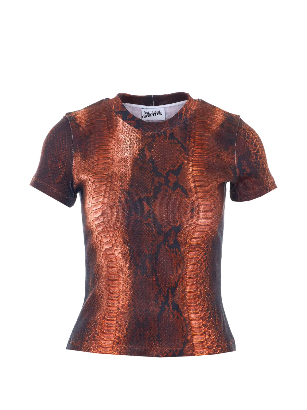 Jean Paul Gaultier python-print crew-neck T-shirt - Arancione