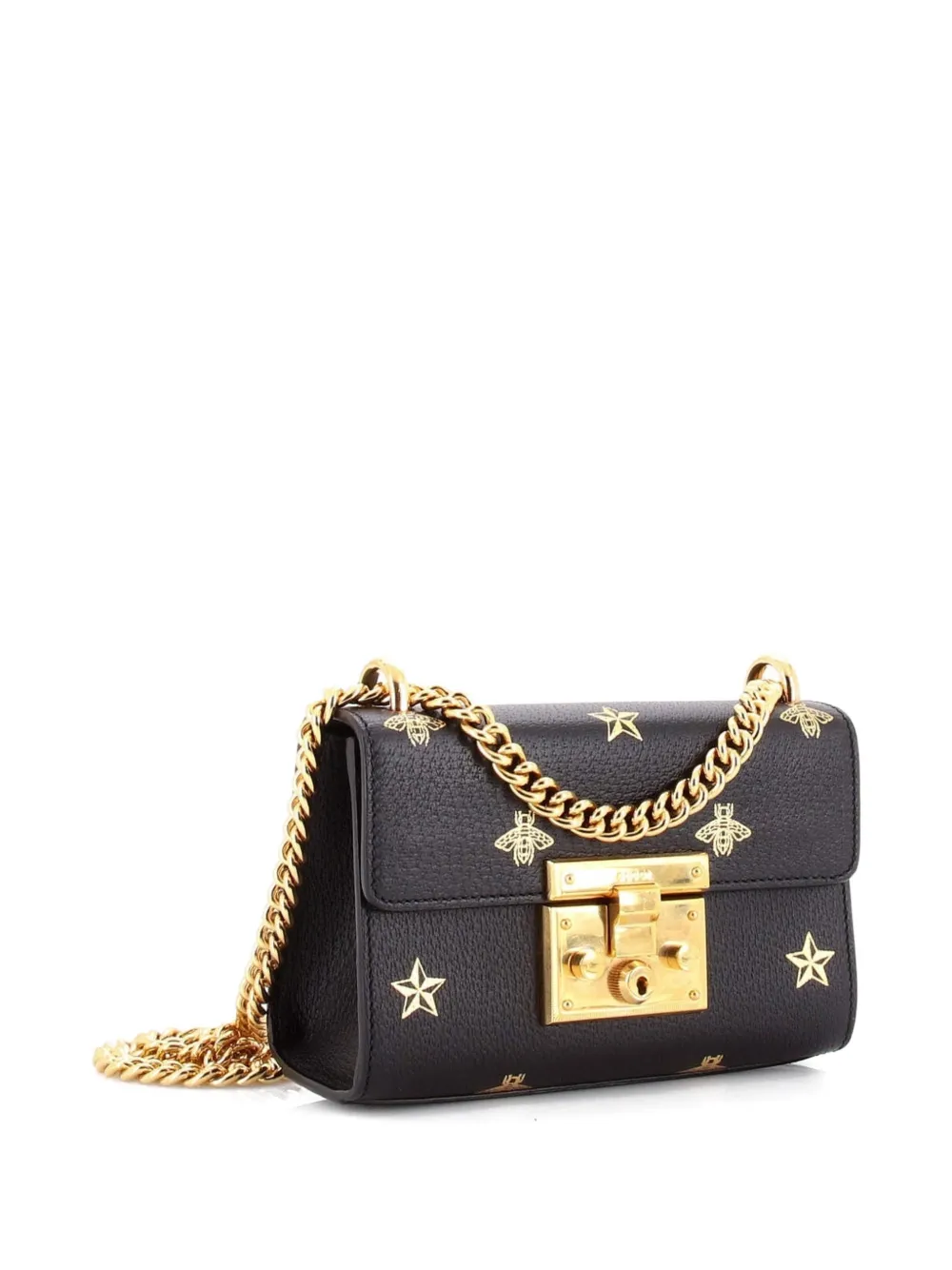 Padlock Printed Leather Small Shoulder Bag