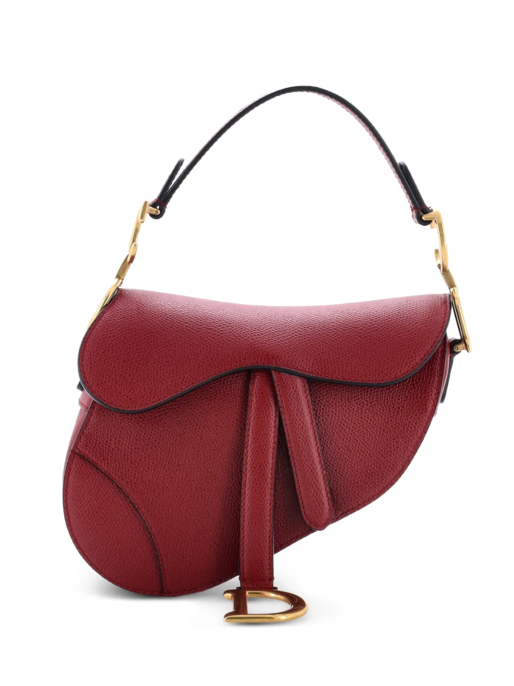 Christian Dior Pre-Owned Saddle Handbag Leather Mini shoulder bag - Rosso