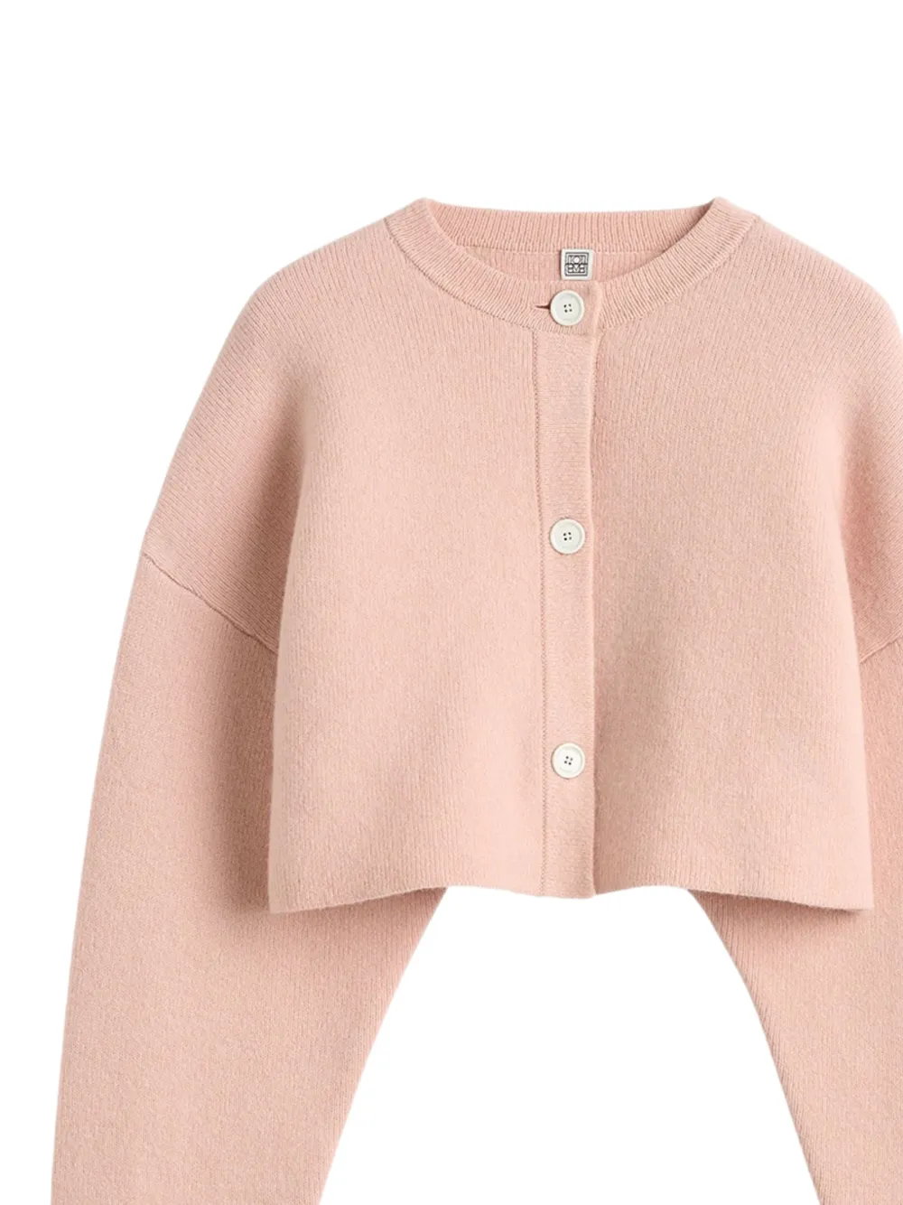 TOTEME Cropped oversized vest Roze