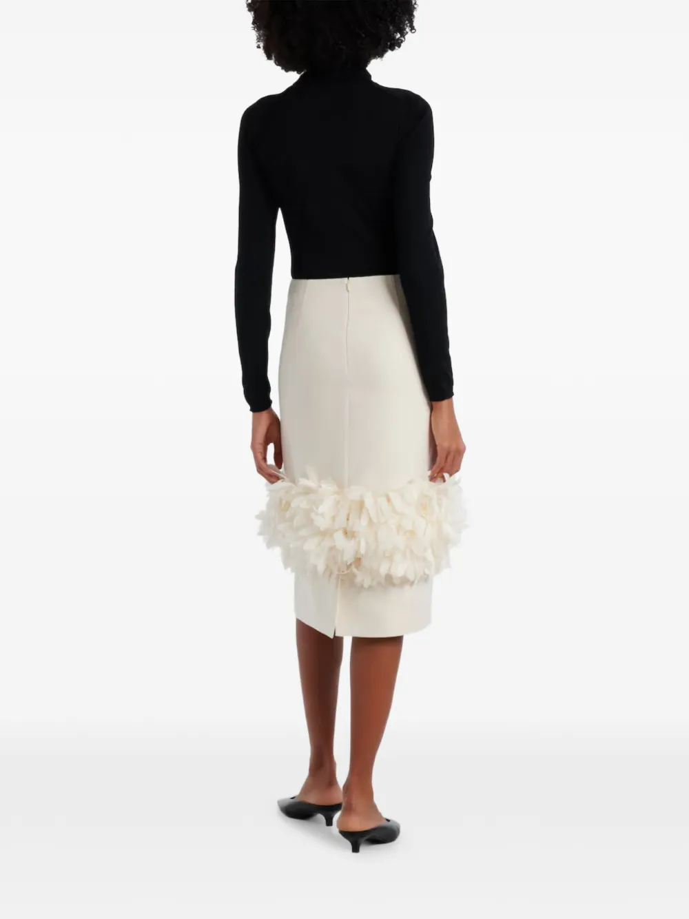 TOTEME Midi-rok met applicatie Beige