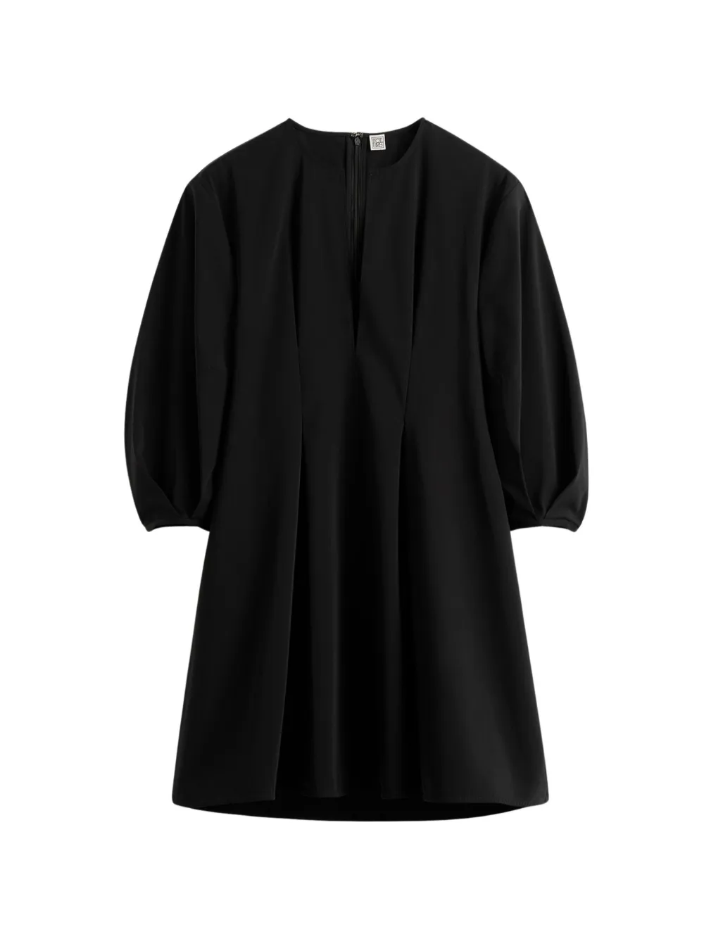 TOTEME Abito corto con dettaglio plissé - Nero