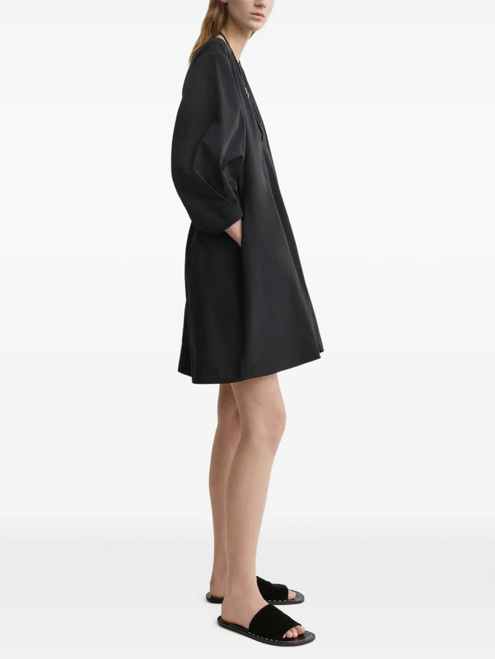 TOTEME Mini-jurk met geplooid detail Zwart