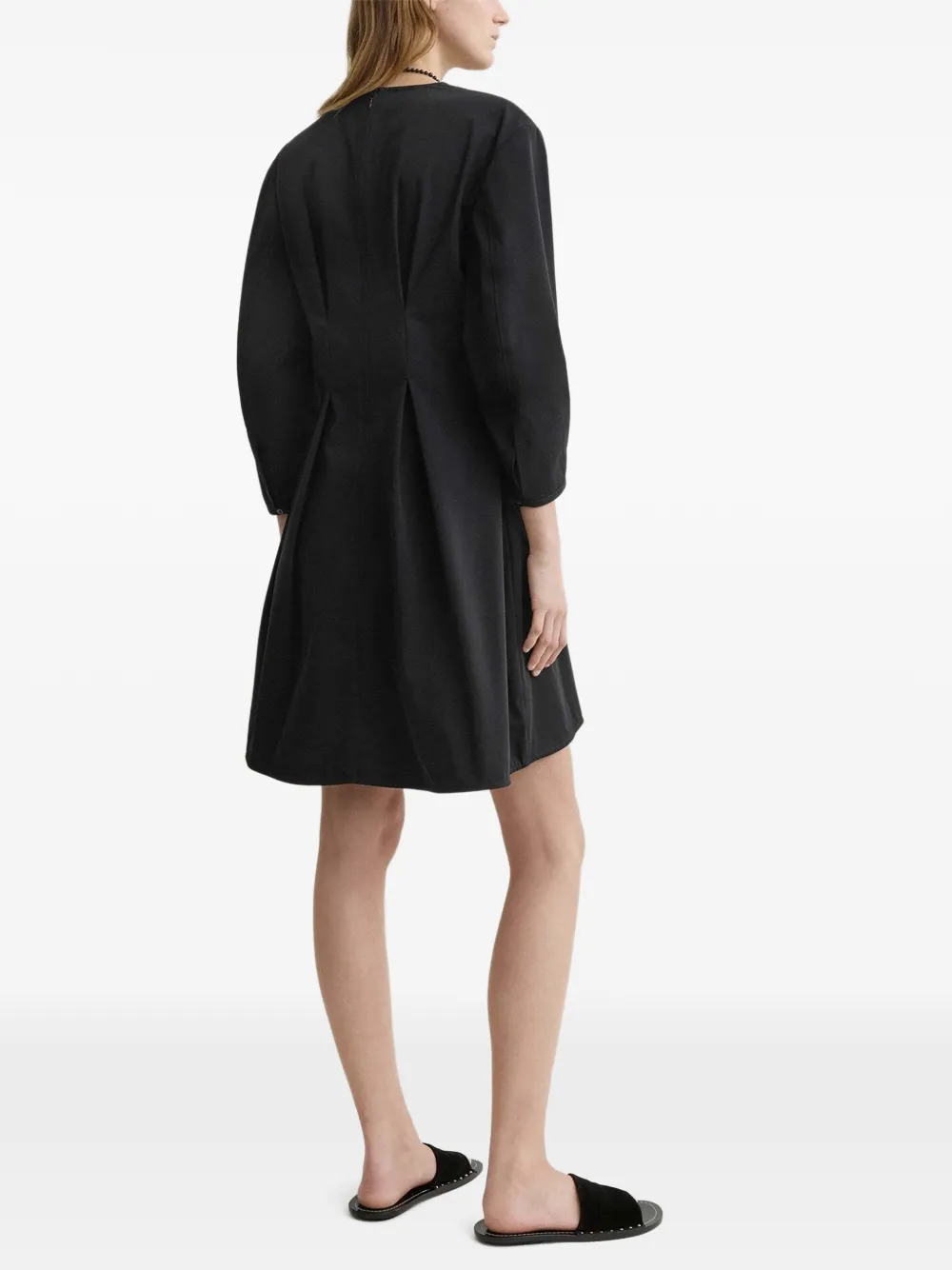 TOTEME Mini-jurk met geplooid detail Zwart