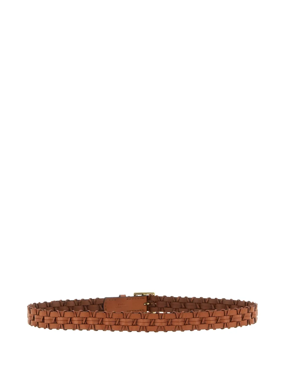  Polo Ralph Lauren Braided Leather Belt - Brown 