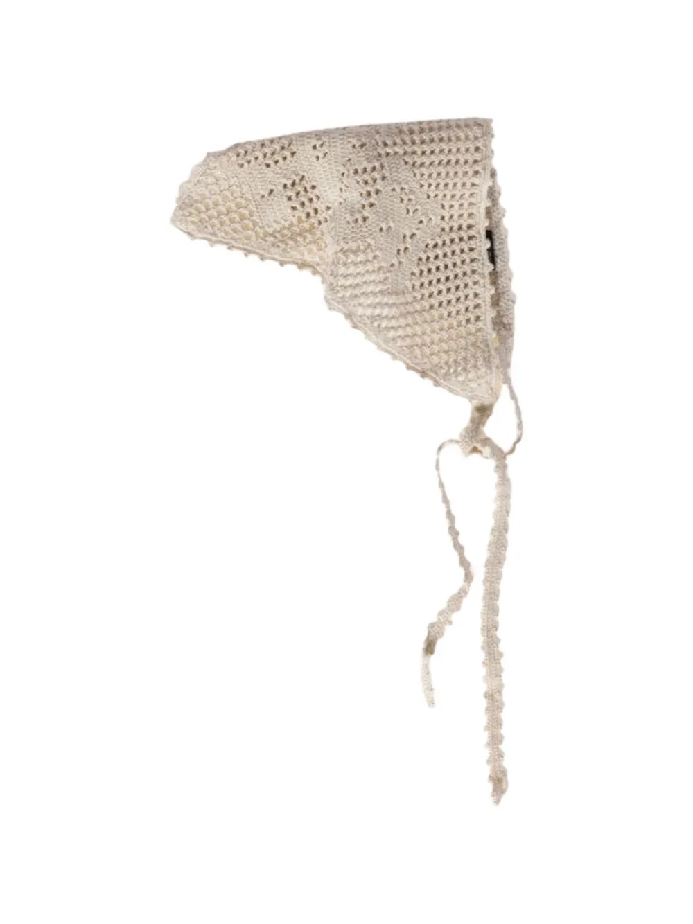 Miu Miu Gehäkeltes Triangel-Stirnband - Nude