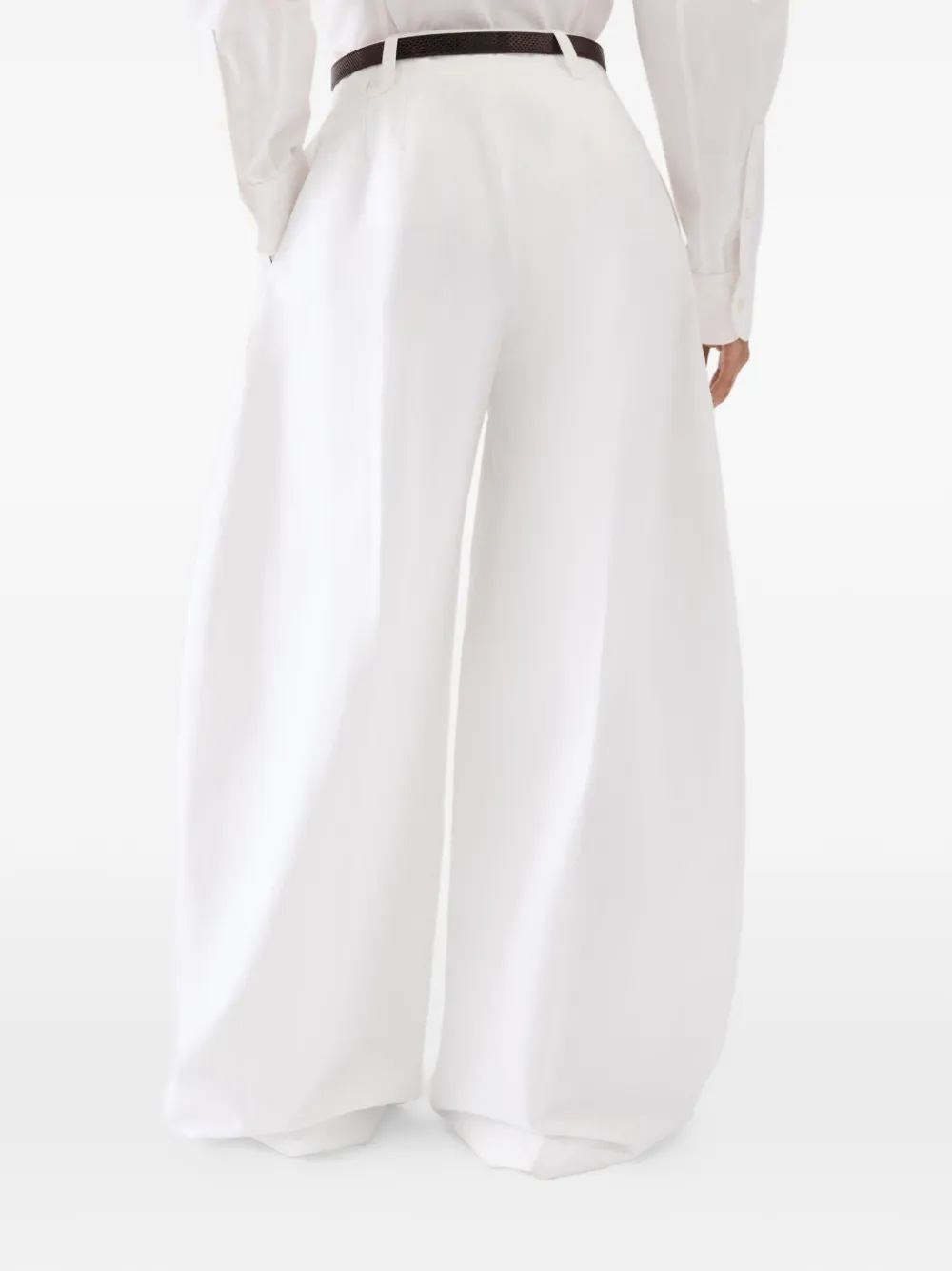 Jacquemus Le Ovalo geplooide broek Wit