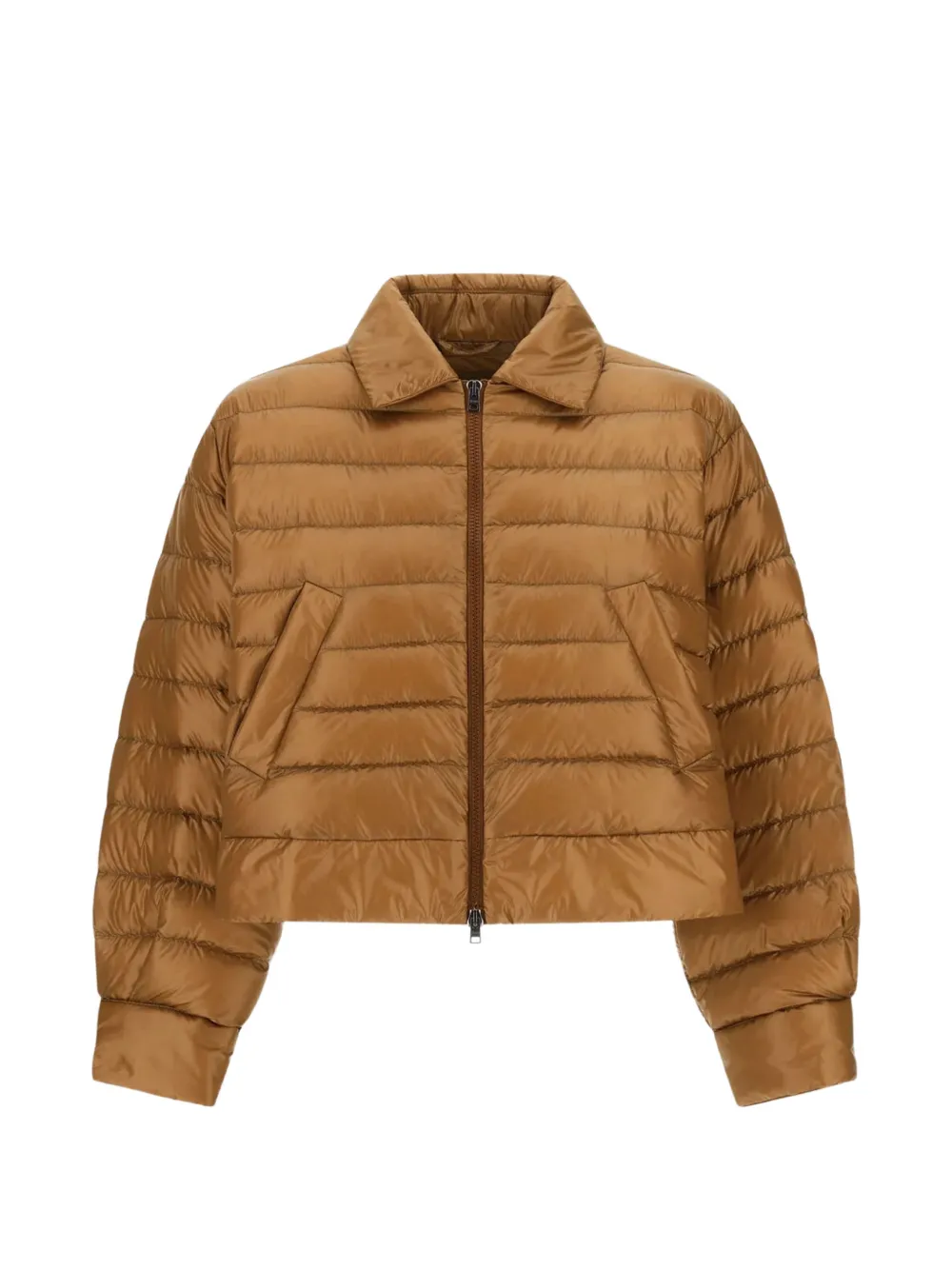 Herno collared quilted jacket - Marrone
