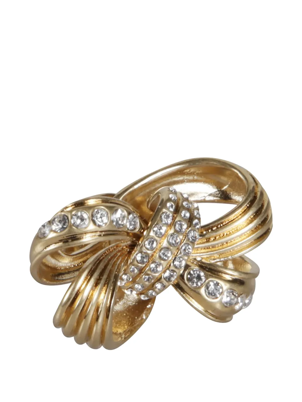 Miu Miu crystal brooch - Gold