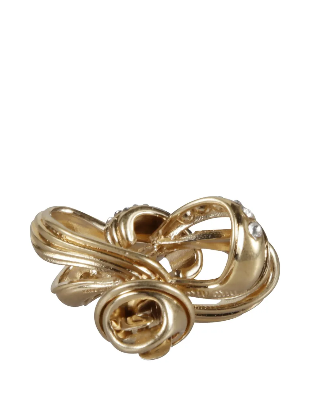  Miu Miu Crystal Brooch - Gold 