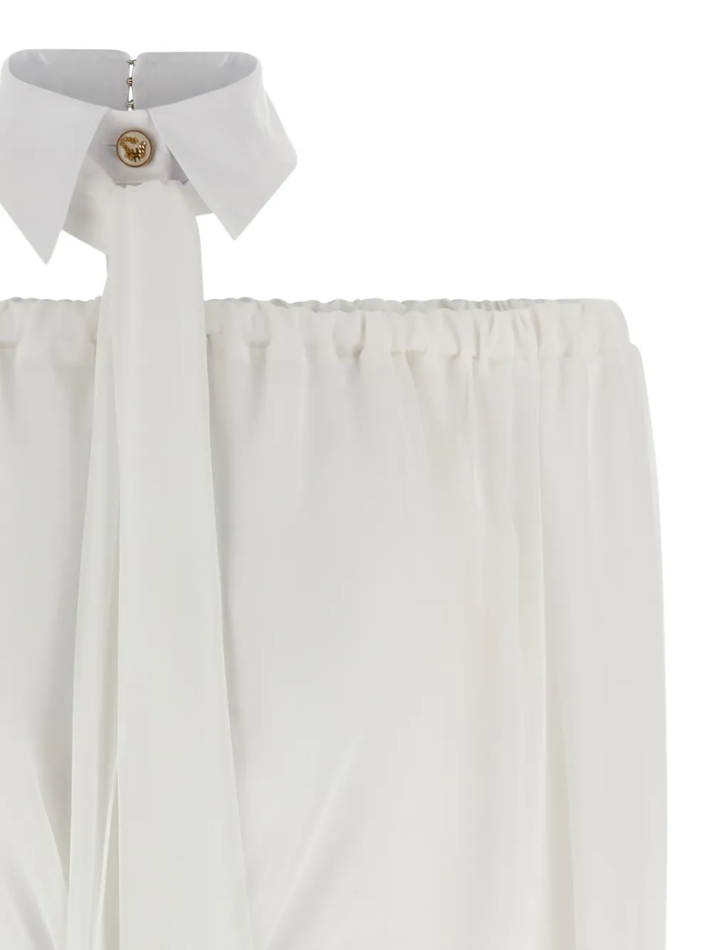 Elisabetta Franchi Off-shoulder shirt Wit