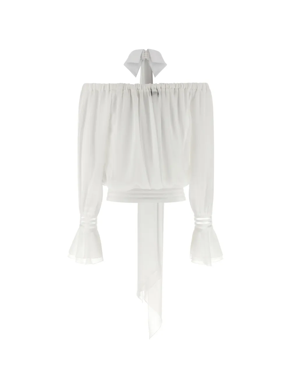 Elisabetta Franchi Off-shoulder shirt Wit
