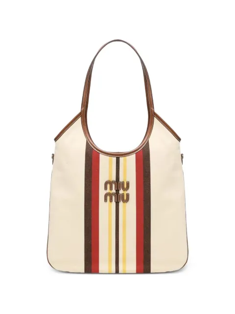 Miu Miu striped-pattern tote bag