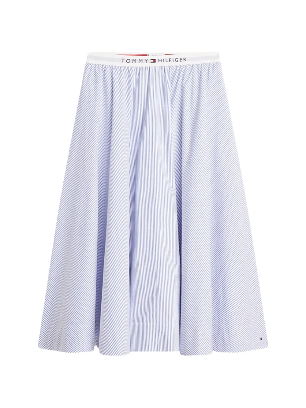 Tommy Hilfiger Gonna midi a righe - Bianco