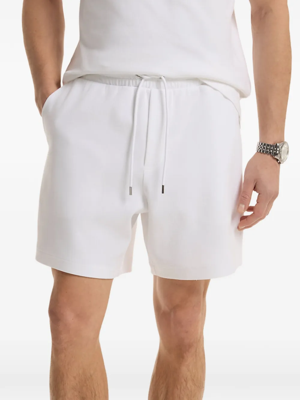 Michael Kors Drawstring Shorts In White