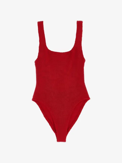 Hunza G square-neck crinkle swimsuit
