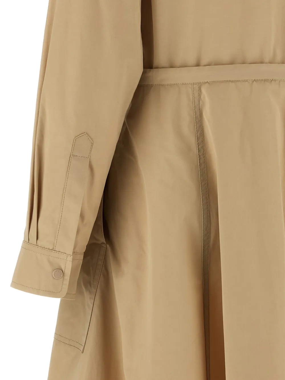 drawstring snap-button midi dress