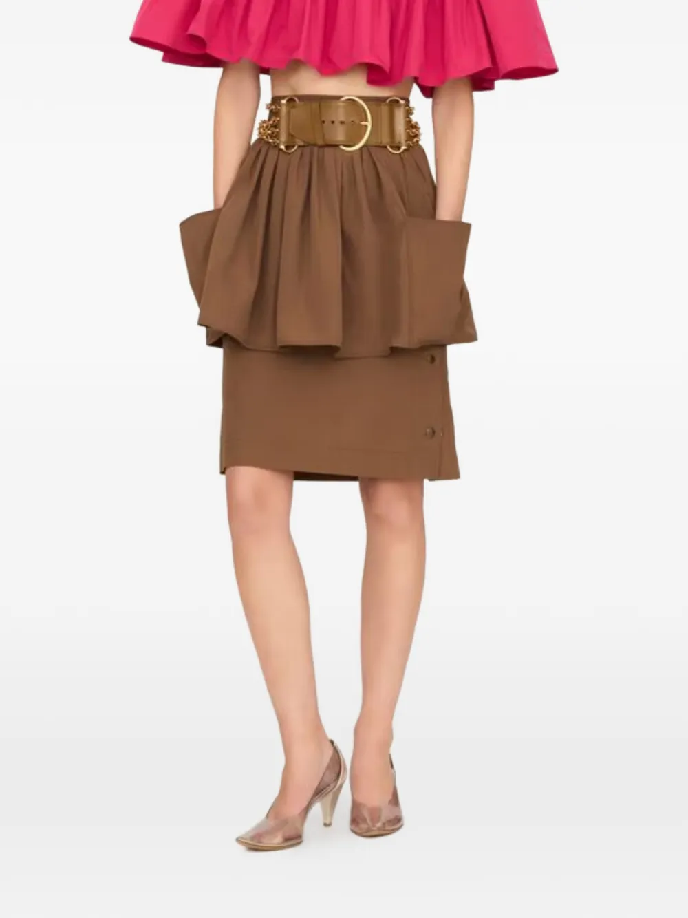 Chloé Minigonna con tasche - Marrone