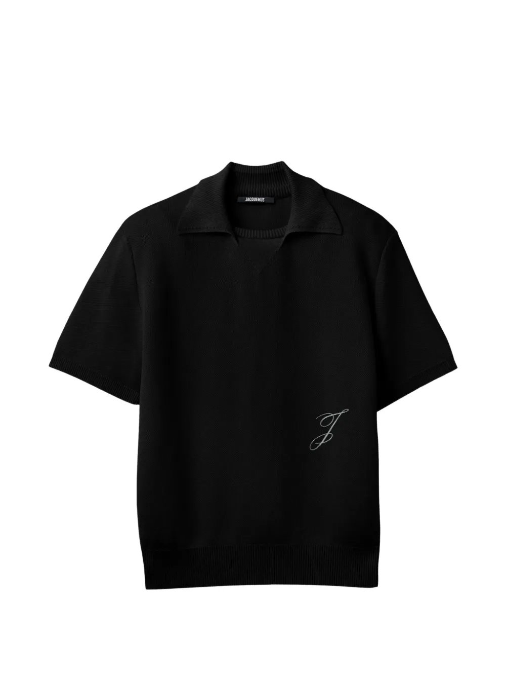 Jacquemus embroidery polo shirt – Black