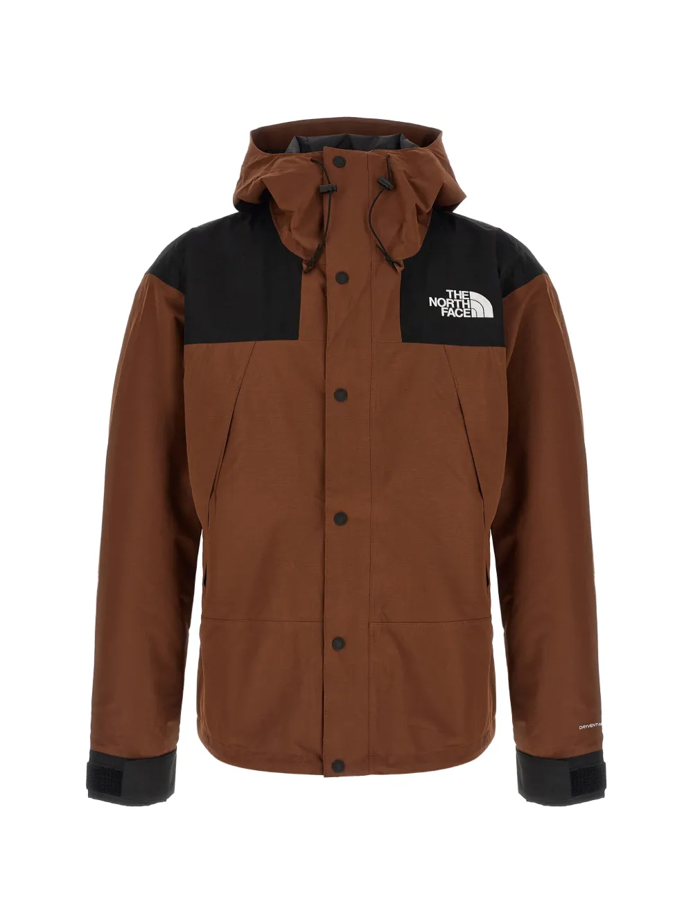 The North Face logo-print hooded jacket - Marrone