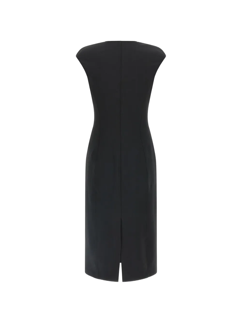 Elisabetta Franchi Midi-jurk met sweetheart-hals en rits Zwart