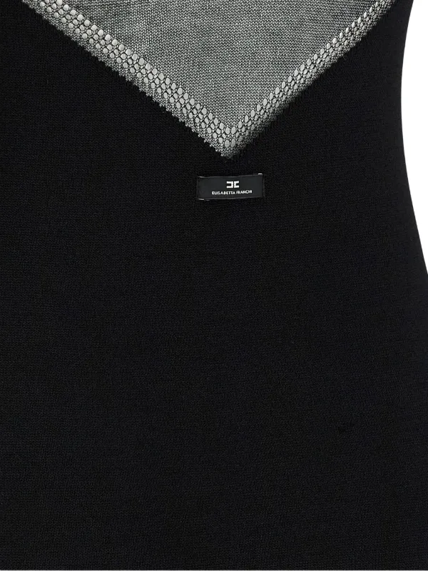 Elisabetta Franchi ハイネック ミニドレス | ブラック | FARFETCH JP