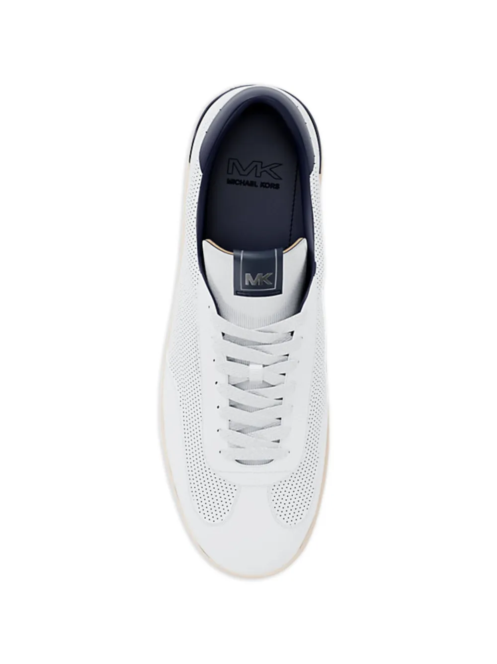 Michael Kors Wilton geperforeerde leren sneakers Wit