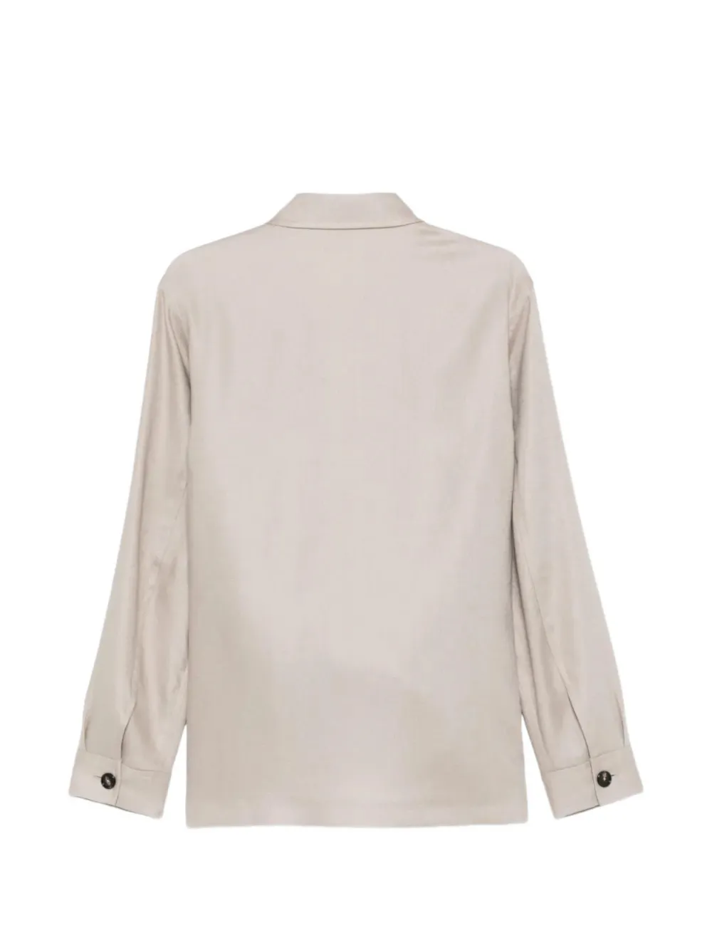 Tagliatore Linnen shirtjack met opgestikte zak Beige