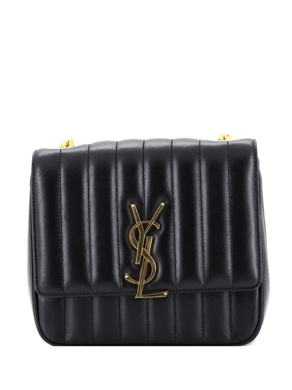 Saint Laurent Pre-Owned Vicky Vertical Quilted Leather Medium crossbody bag - Nero